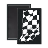 Checkered Indiana Magnet