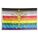Indiana Torch Rainbow Pride Flag (3x5ft)