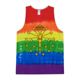 Torch and Stars Tie Dye Tank
