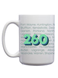 260 Area Code Mug