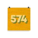 574 Area Code Poster