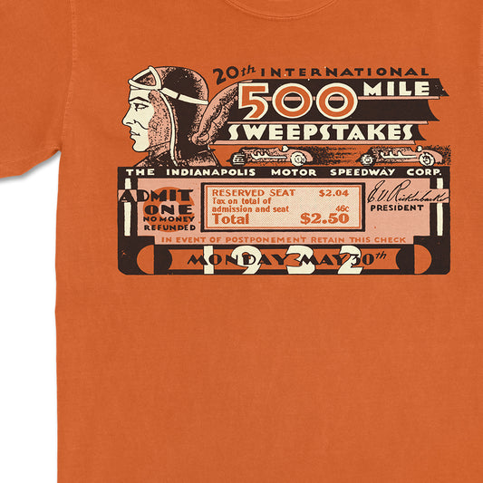 1932 500 Mile Sweepstakes Tee ***CLEARANCE***