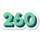 260 Area Code Sticker