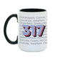 317 Area Code Mug