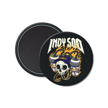 Indy 500 Skull Magnet
