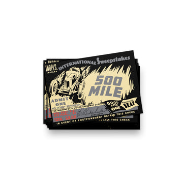 500 International Sweepstakes Sticker