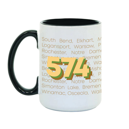 574 Area Code Mug