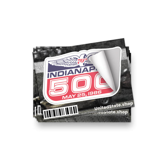 Indy 500 70th Running Sticker