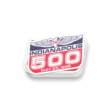 Indy 500 70th Running Sticker