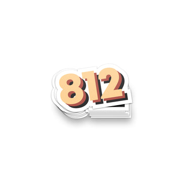 812 Area Code Sticker
