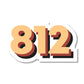 812 Area Code Sticker