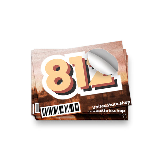 812 Area Code Sticker
