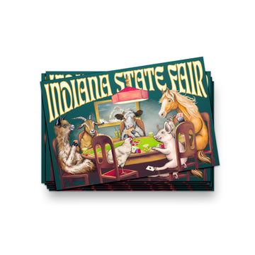 Animals Playing Poker Sticker