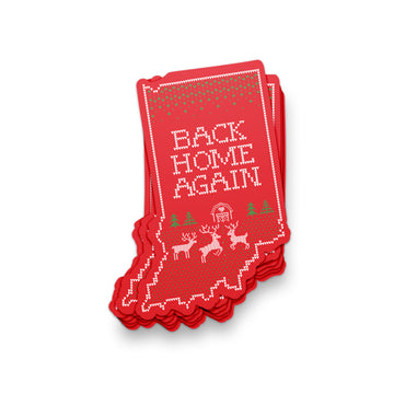 Back Home Again Christmas Sticker