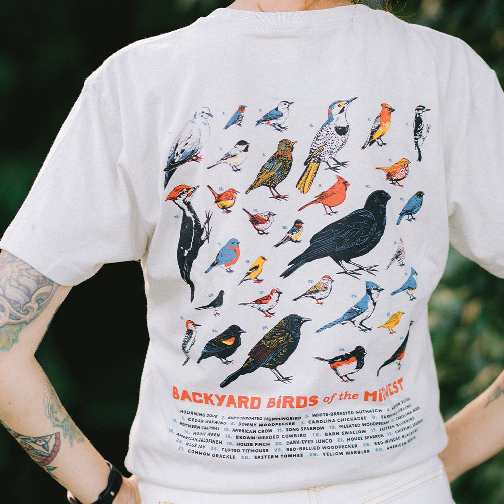 Backyard Birds of the Midwest Tee – United State of Indiana