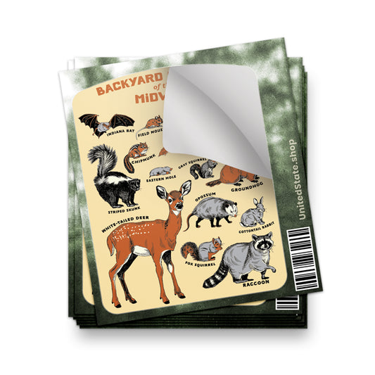Backyard Critters of the Midwest Sticker