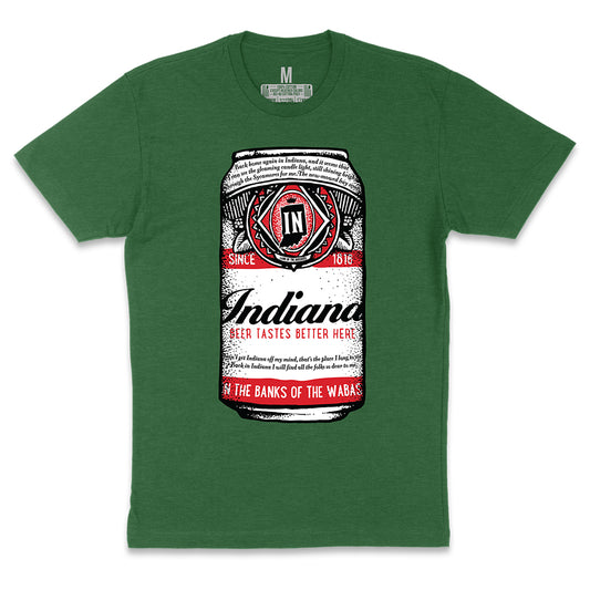 Indiana Beer Can Tee