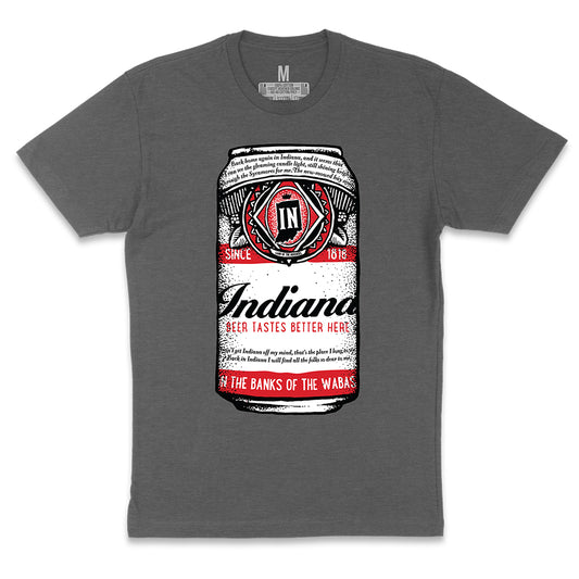 Indiana Beer Can Tee