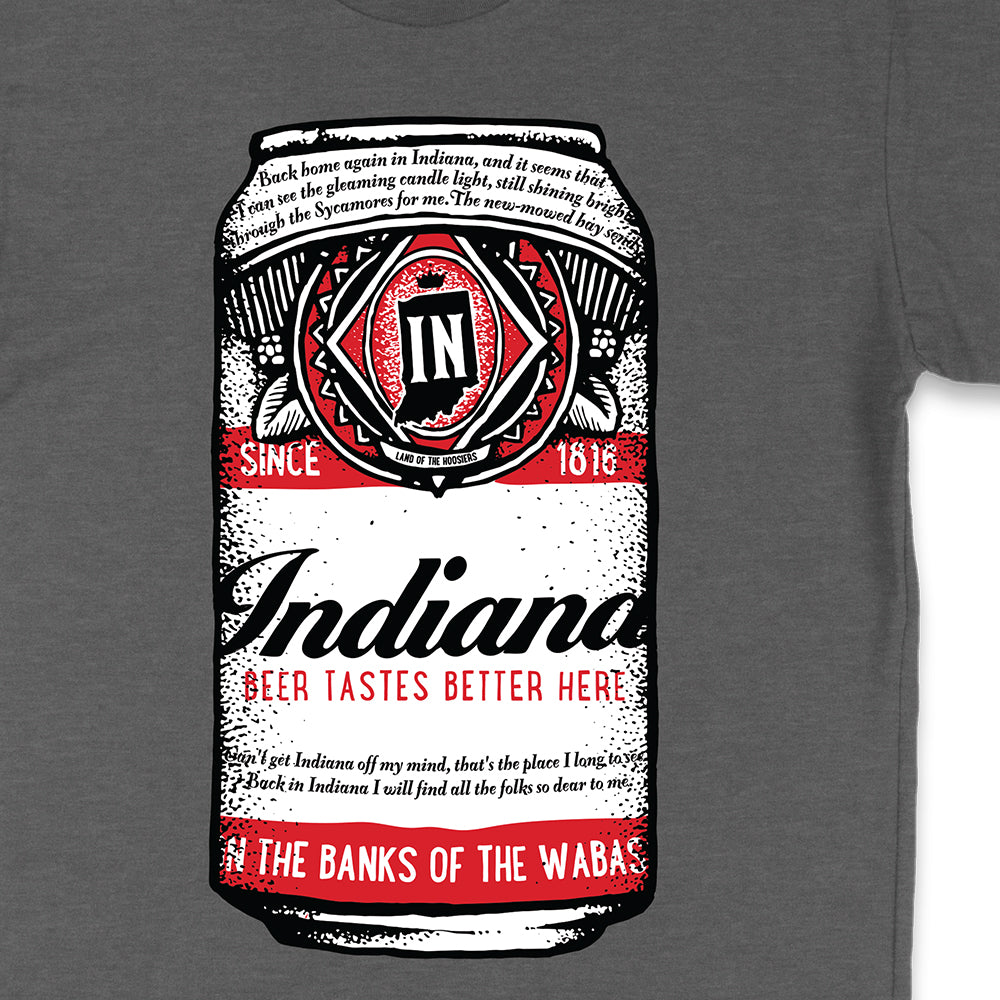 Indiana Beer Can Tee