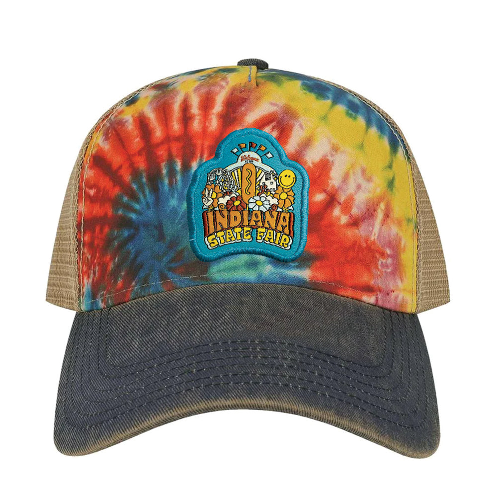 Buy The World A Corndog Tie Dye Cap - United State of Indiana