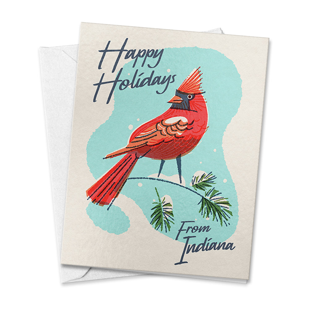 Indiana Cardinal Holiday Card