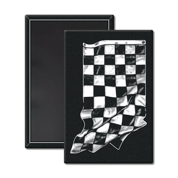 Checkered Indiana Magnet