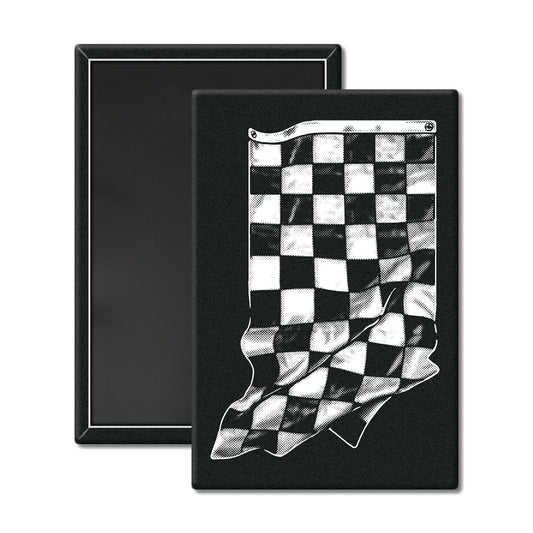 Checkered Indiana Magnet