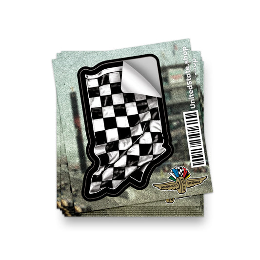 Checkered Indiana Sticker
