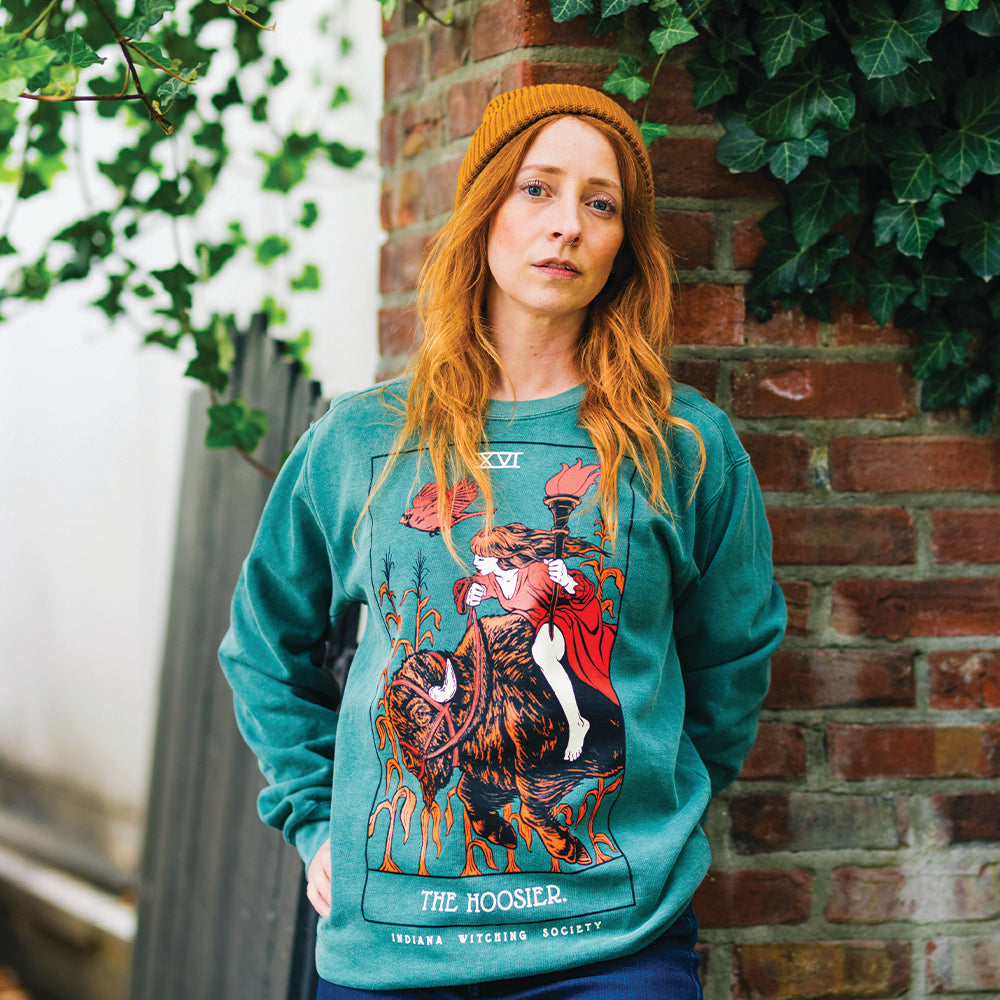 Hoosier Tarot Crewneck Sweatshirt – United State of Indiana Hoosier Tarot Crewneck Sweatshirt – United State of Indiana
