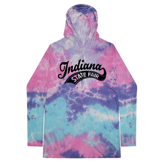 ISF Baseball Swoosh Tie Dye Hooded Long Sleeve Tee