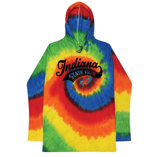 ISF Baseball Swoosh Tie Dye Hooded Long Sleeve Tee