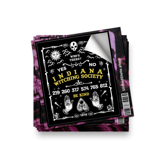 Indiana Witching Society Ouija Sticker - United State of Indiana