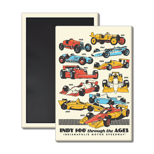Indy Cars Through the Ages Magnet