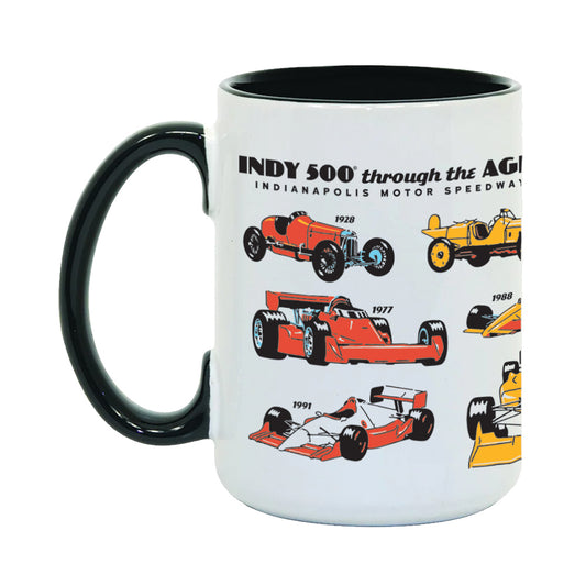 Indy Cars Through the Ages Mug