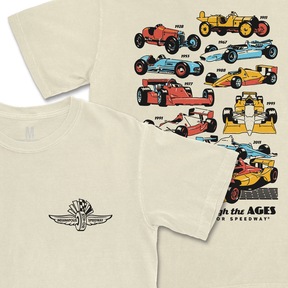 Indy Cars Through the Ages Tee - United State of Indiana