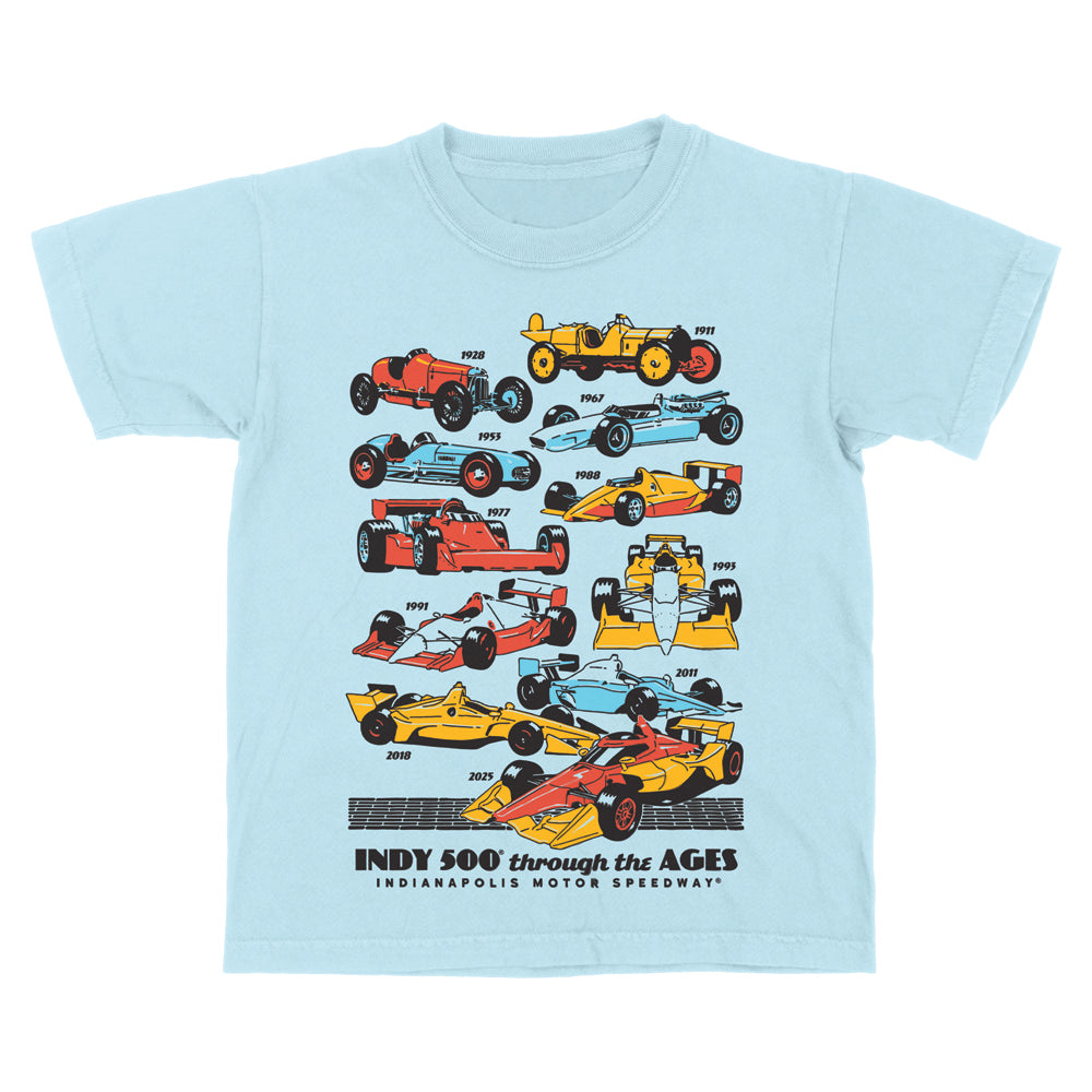 Indy Cars Through the Ages Youth Tee - United State of Indiana