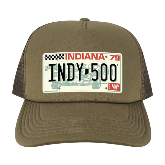 Indy 500 License Plate Laguna Cap - United State of Indiana