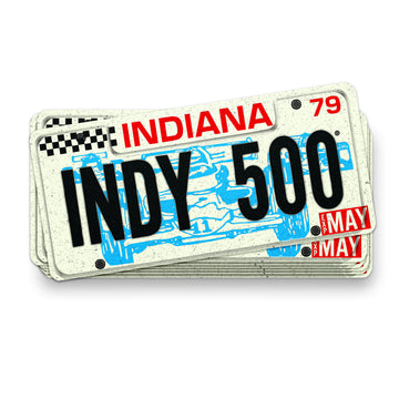 Indy 500 License Plate Sticker