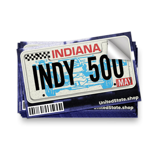 Indy 500 License Plate Sticker