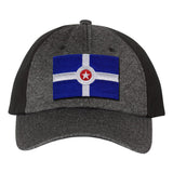 Indy Flag Quilted Trucker Cap