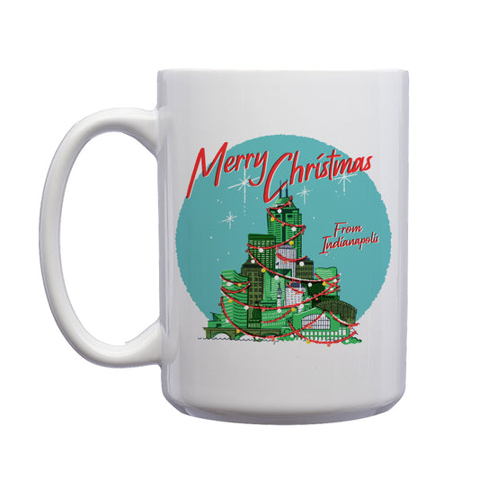 Indianapolis Skyline Christmas Mug