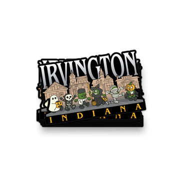 Irvington Trick-Or-Treat Sticker - United State of Indiana