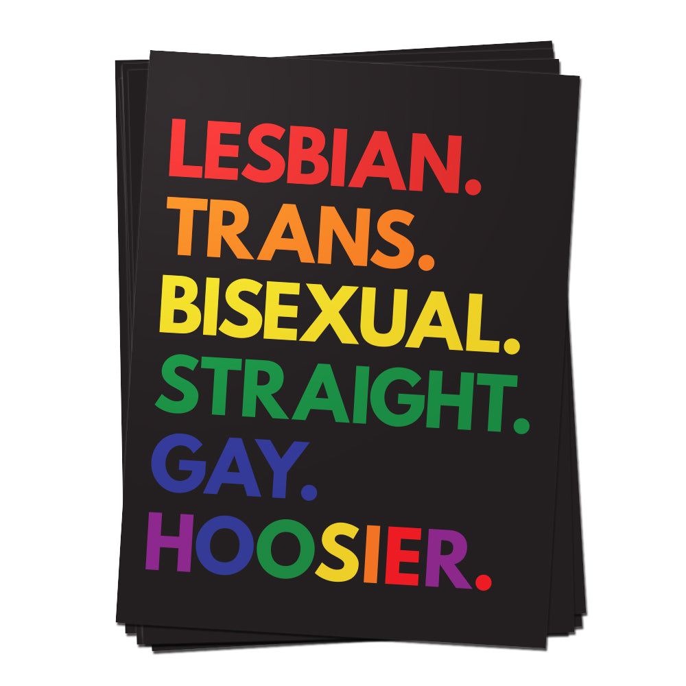 LGBT Hoosier Sticker