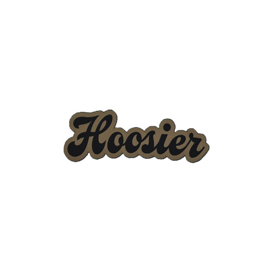 Leather Hoosier Script Patch
