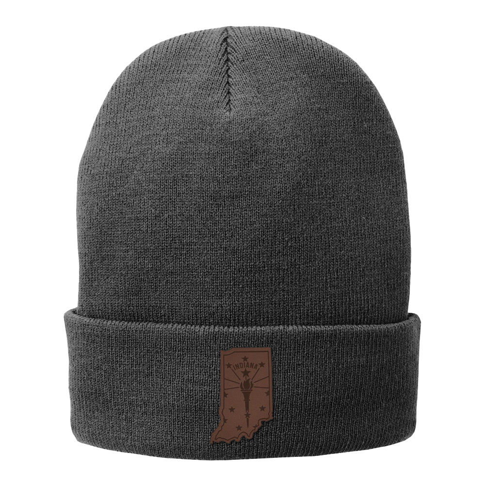 Leather Torch State Fleece-Lined Beanie