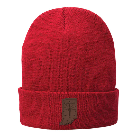 Leather Torch State Fleece-Lined Beanie