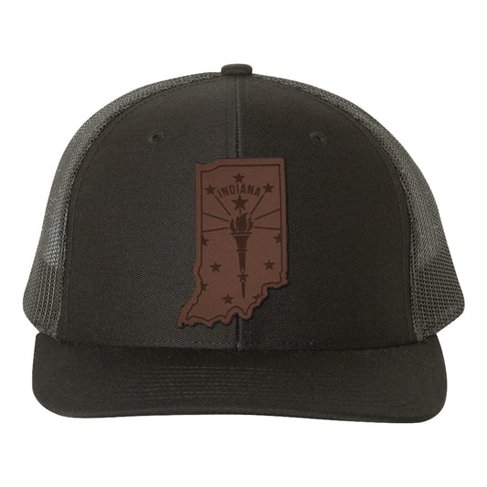 Leather Torch State Trucker Cap