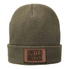 Leather United State of Indiana Fleece-Lined Beanie