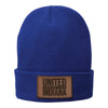 Leather United State of Indiana Fleece-Lined Beanie