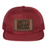 Leather United State of Indiana Wide Set Mesh Hat